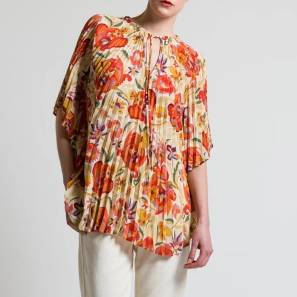 Etro Floral Pleated Paisley Poncho Women's Top Tunic - Resort 2019 - Picture 2 of 5